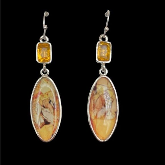 COLORFUL FASHION WATERDROP EARRINGS - Picture 1 of 2
